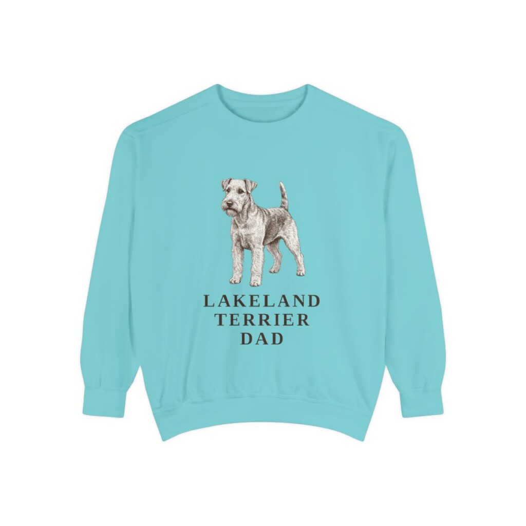 Lakeland Terrier Dad Sweatshirt, Chalky Mint, front view