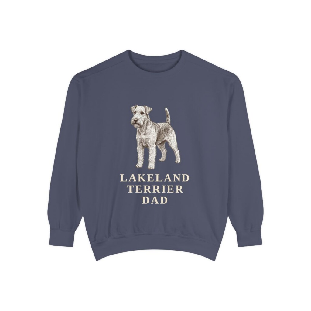 Lakeland Terrier Dad Sweatshirt, Denim, front view