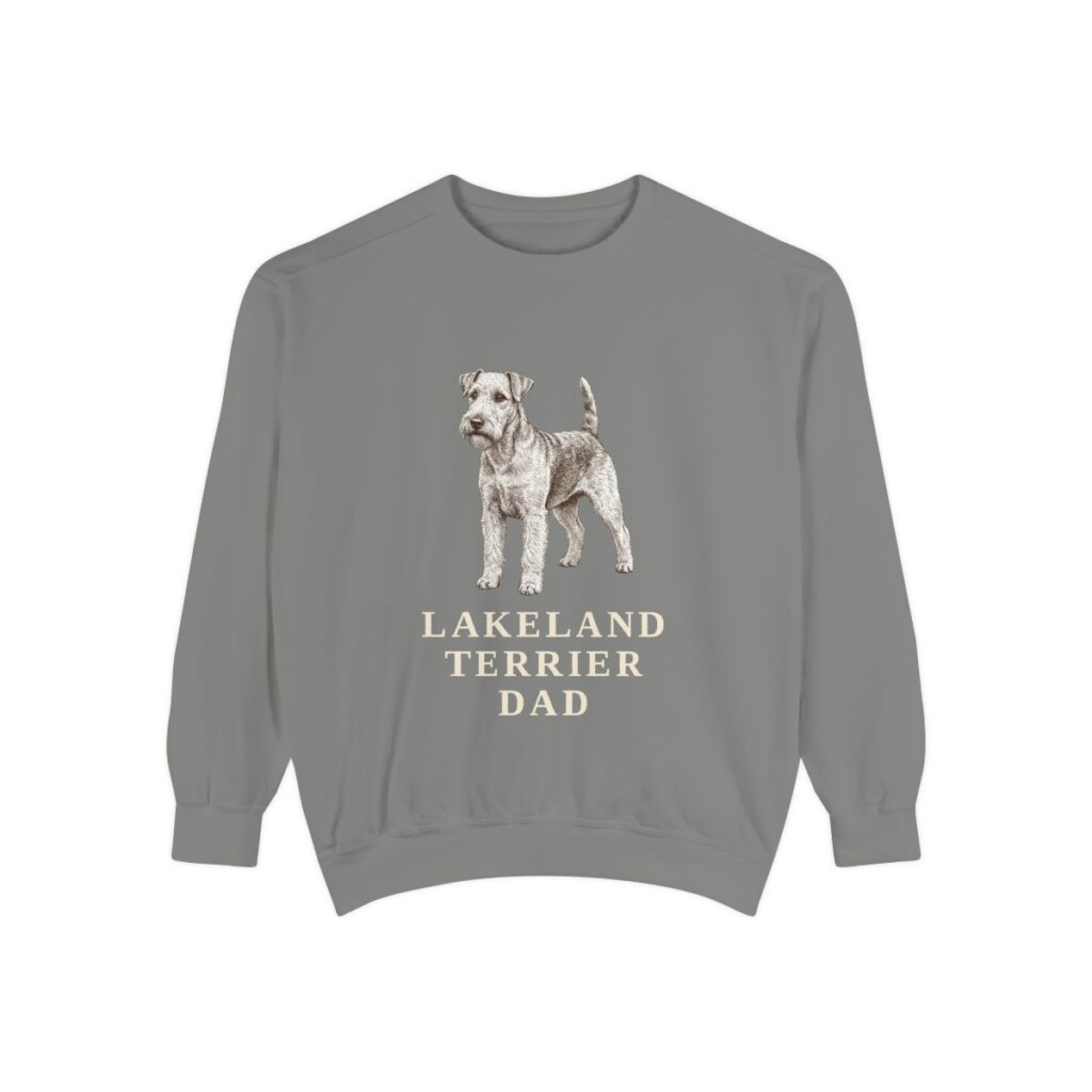Lakeland Terrier Dad Sweatshirt, Grey, front view