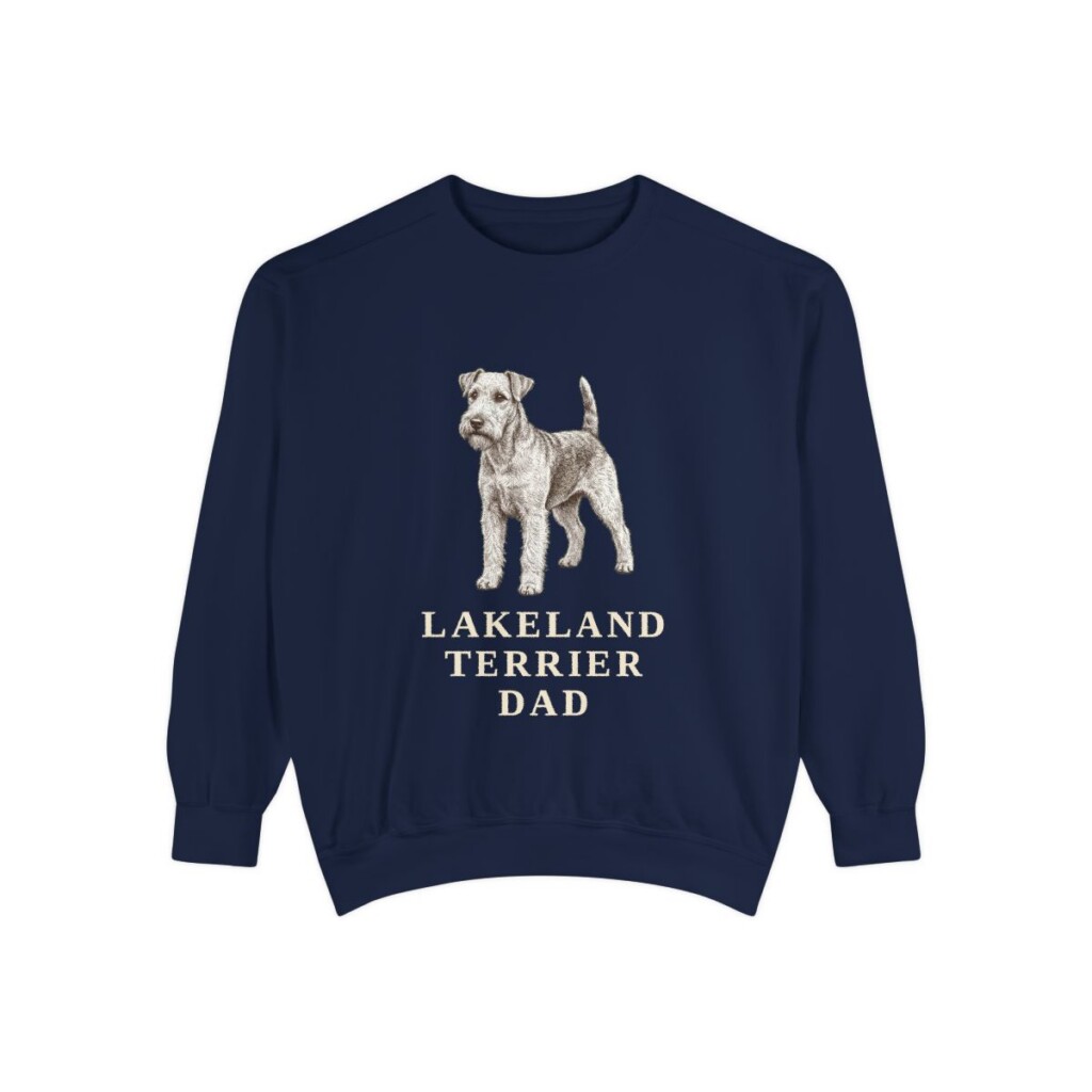 Lakeland Terrier Dad Sweatshirt, True Navy, front view