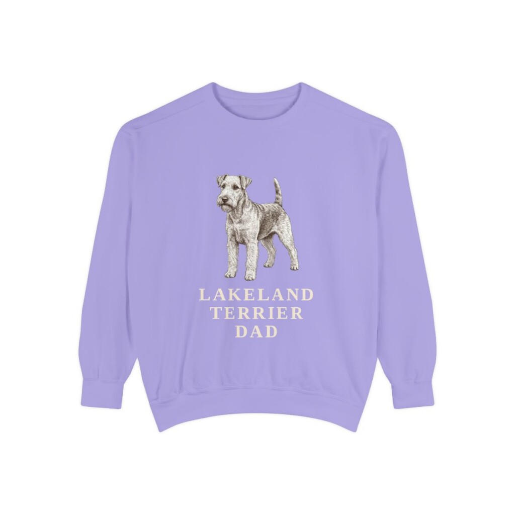 Lakeland Terrier Dad Sweatshirt, Violet, front view