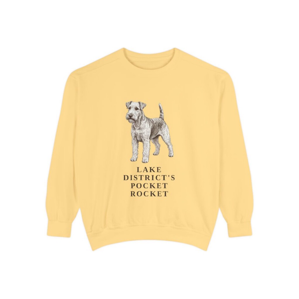lakeland-terrier-sweatshirt-humor-butter Lakeland Terrier Humor Sweatshirt, Butter, front view