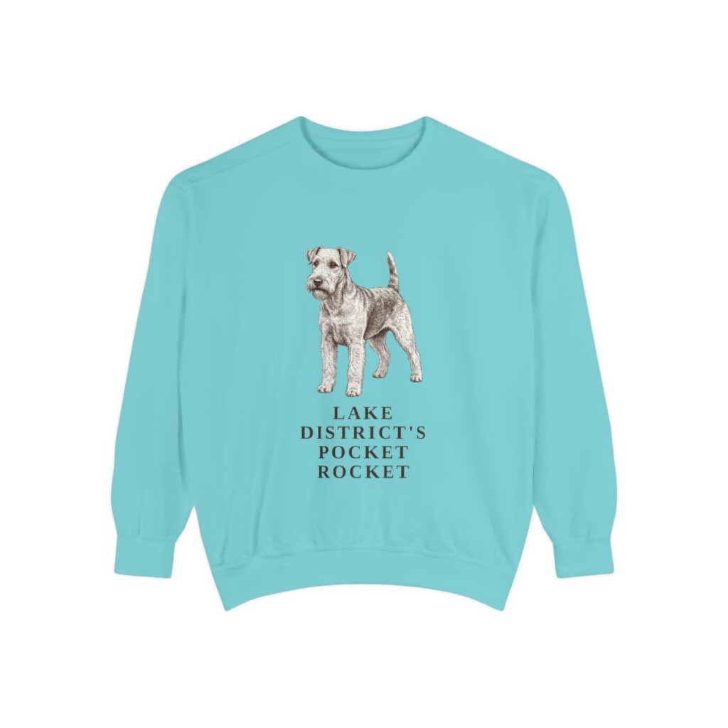 lakeland-terrier-sweatshirt-humor-chalky-mint Lakeland Terrier Humor Sweatshirt, Chalky Mint, front view