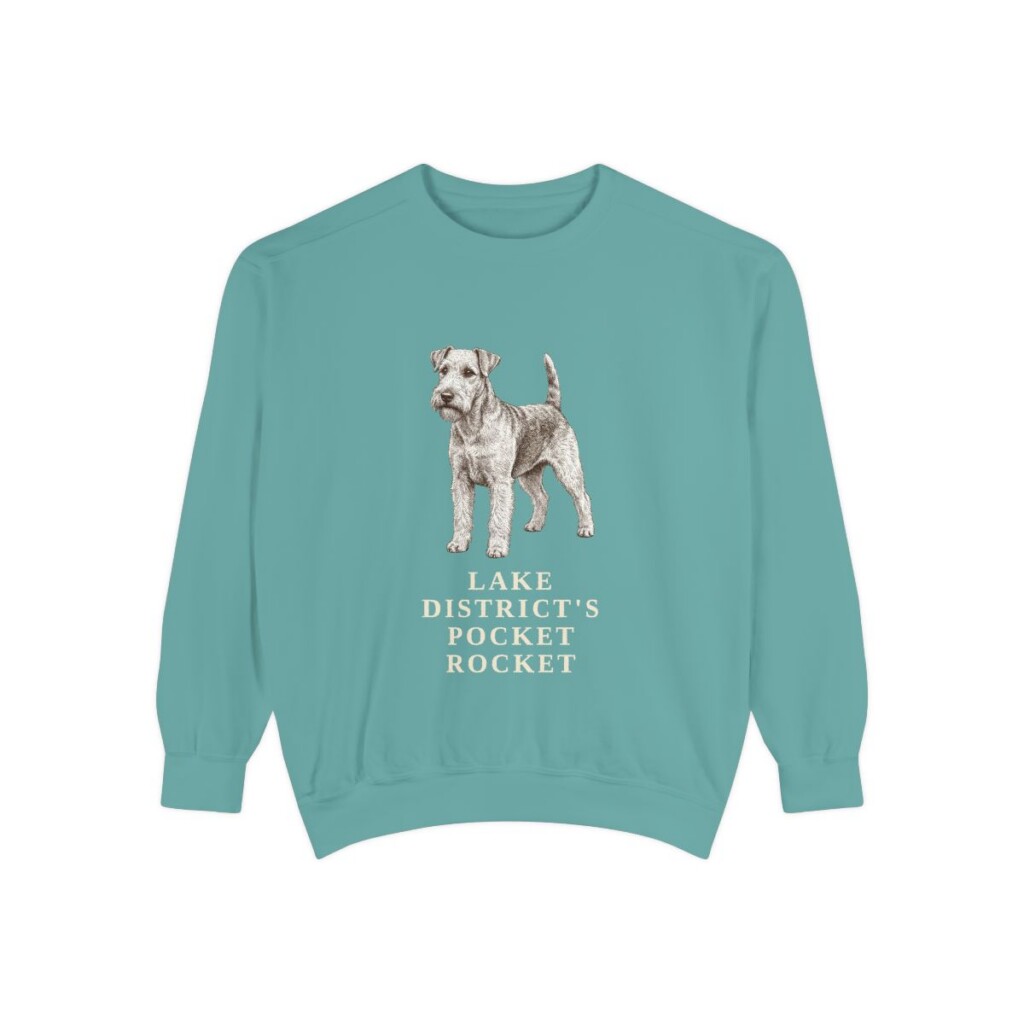 lakeland-terrier-sweatshirt-humor-seafoam Lakeland Terrier Humor Sweatshirt, Seafoam, front view