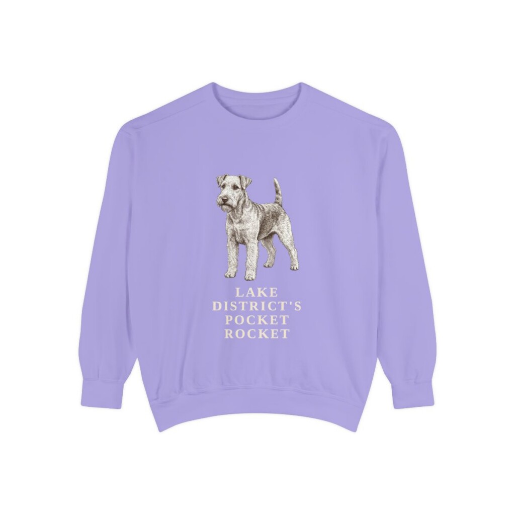 lakeland-terrier-sweatshirt-humor-violet Lakeland Terrier Humor Sweatshirt, Violet, front view