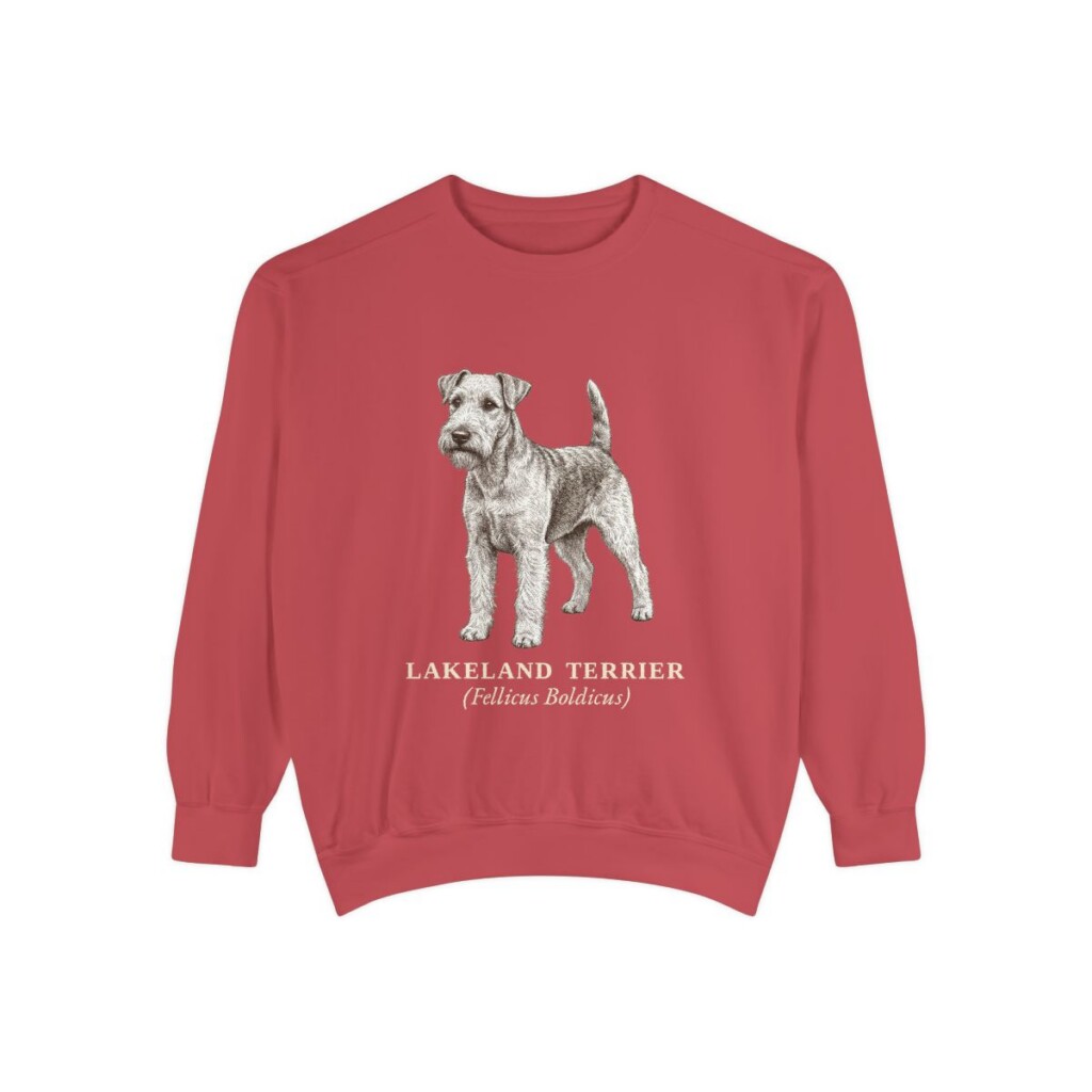 Lakeland Terrier Latin Sweatshirt, Crimson, front view