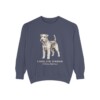 Lakeland Terrier Latin Sweatshirt, Denim, front view