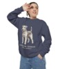 Lakeland Terrier Latin Sweatshirt, Denim, person 2 context