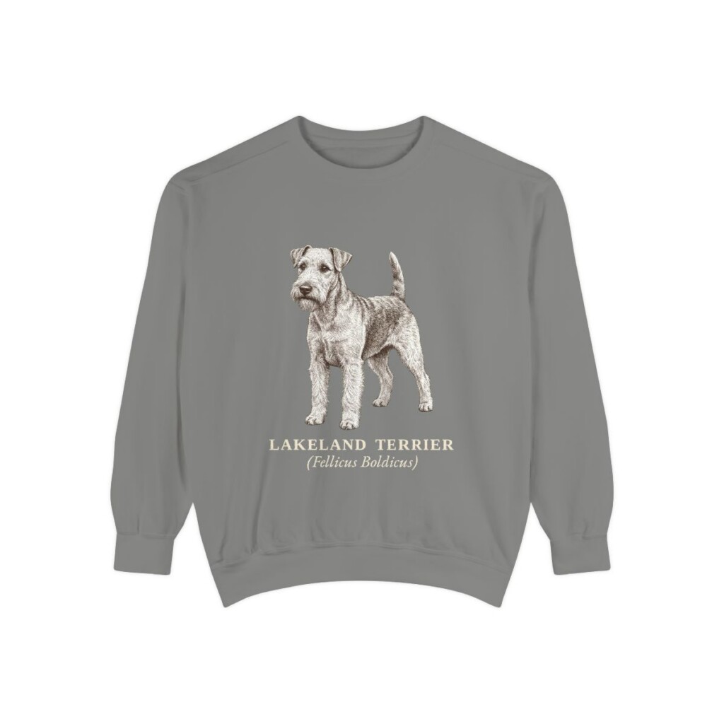 Lakeland Terrier Latin Sweatshirt, Grey, front view