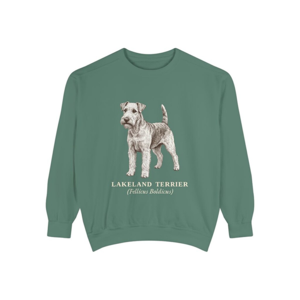 Lakeland Terrier Latin Sweatshirt, Light Green, front view