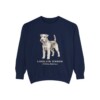 Lakeland Terrier Latin Sweatshirt, True Navy, front view