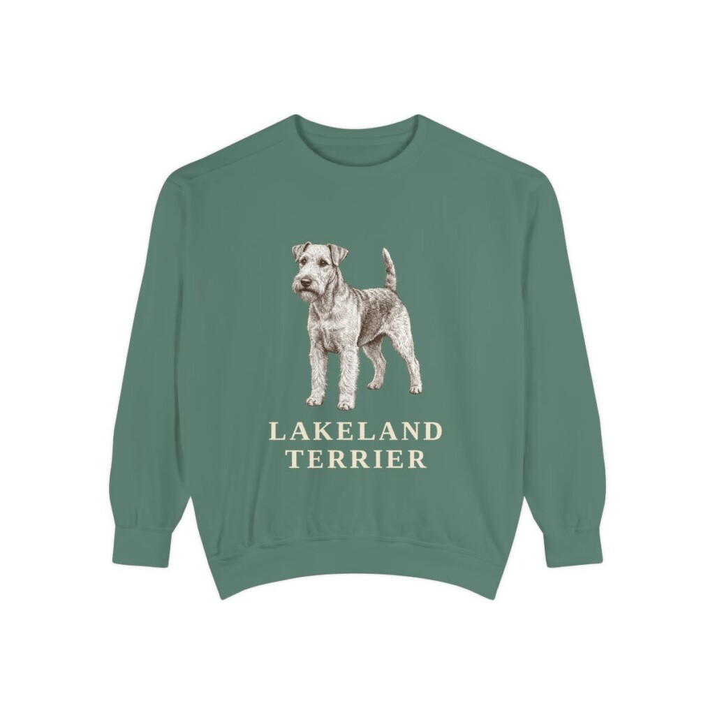 Lakeland Terrier Sweatshirt, Light Green, front view