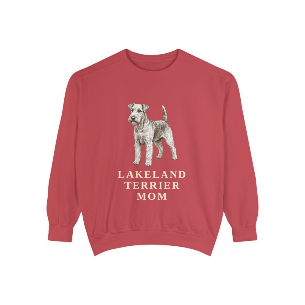 Lakeland Terrier Mom Sweatshirt, Crimson, front view