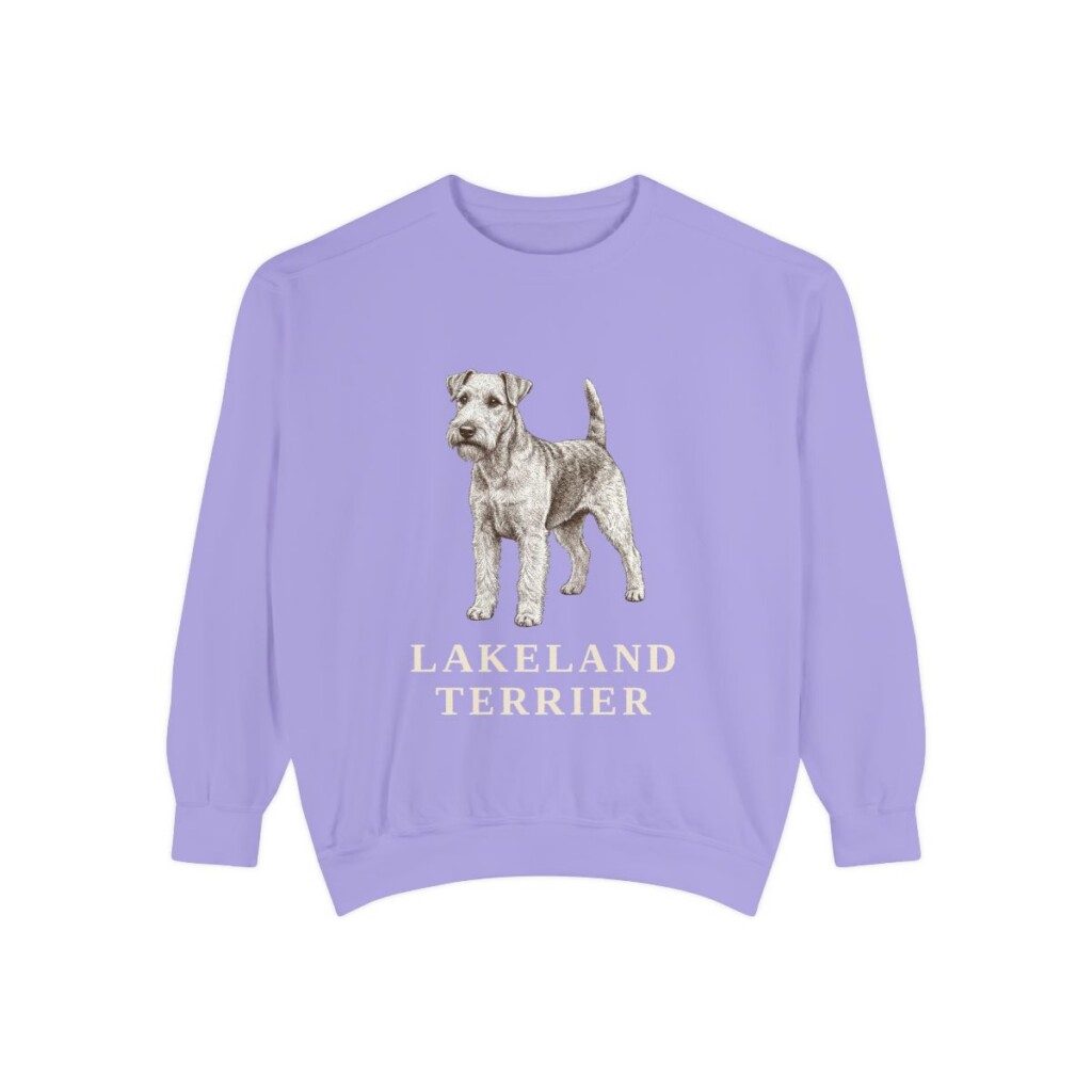 Lakeland Terrier Sweatshirt, Violet, front view