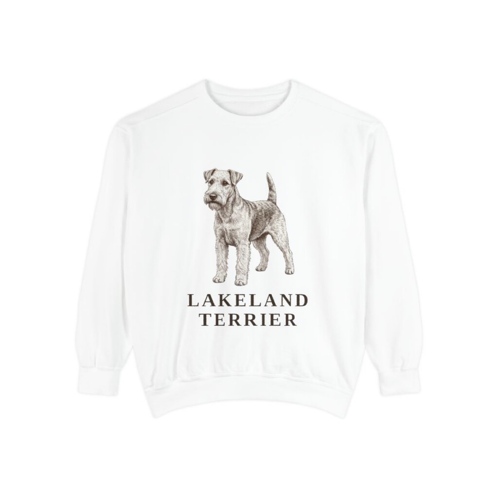 Lakeland Terrier Sweatshirt, White, front view
