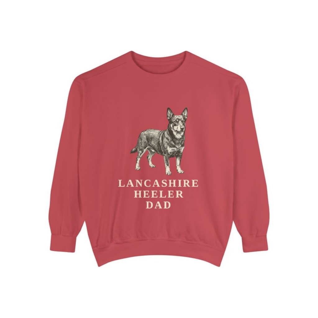 Lancashire Heeler Dad Sweatshirt, Crimson, front view