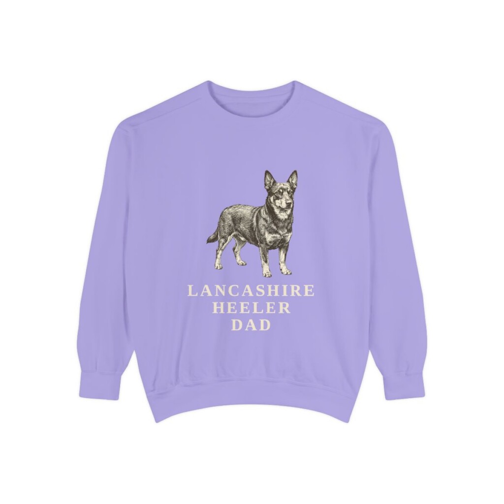 Lancashire Heeler Dad Sweatshirt, Violet, front view
