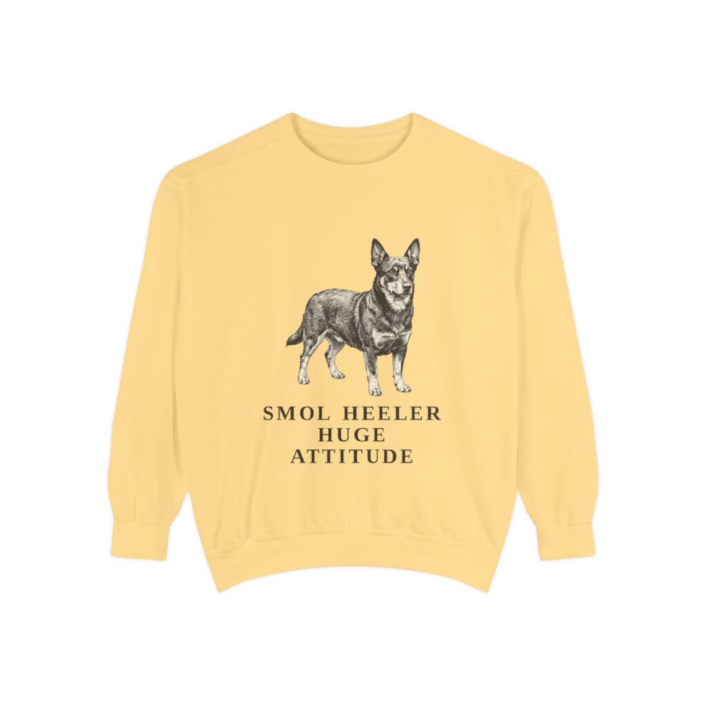 Lancashire Heeler Humor Sweatshirt, Butter, front view