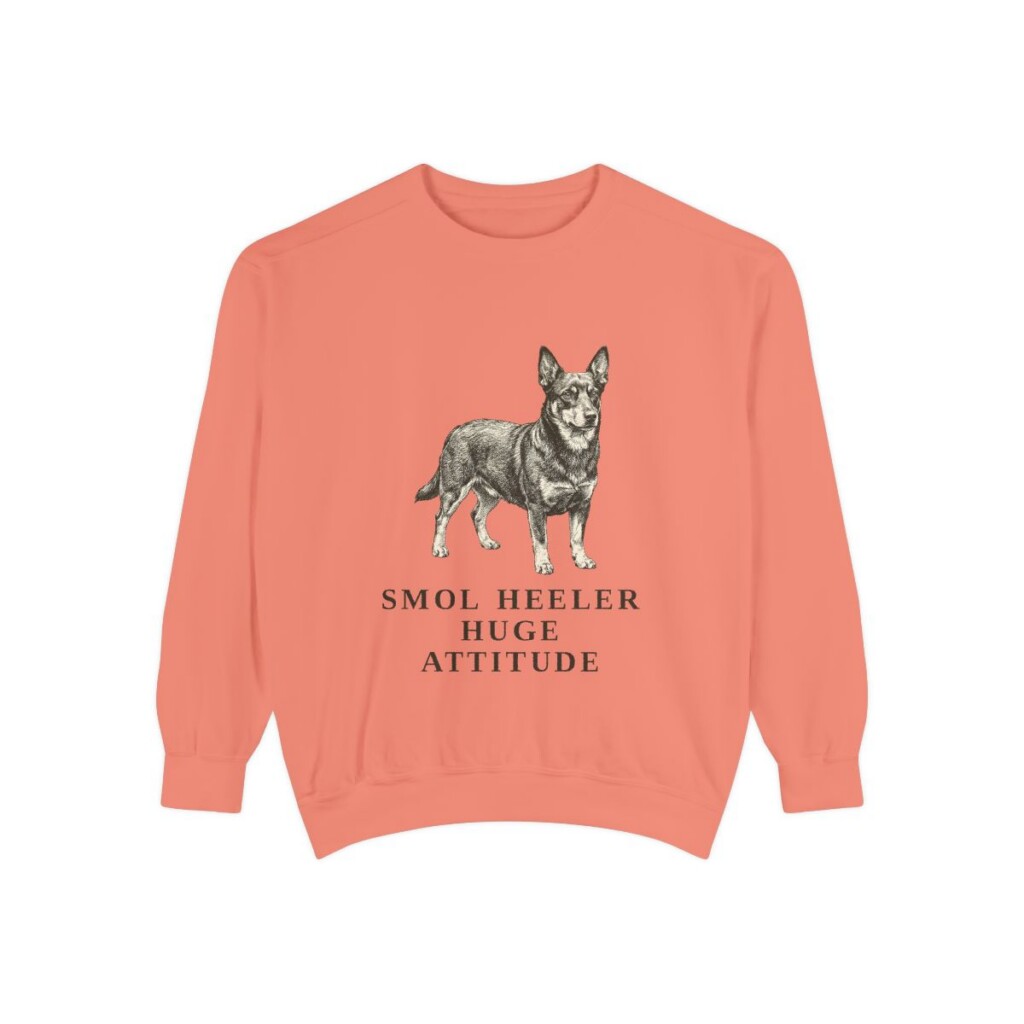 Lancashire Heeler Humor Sweatshirt, Terracotta, front view
