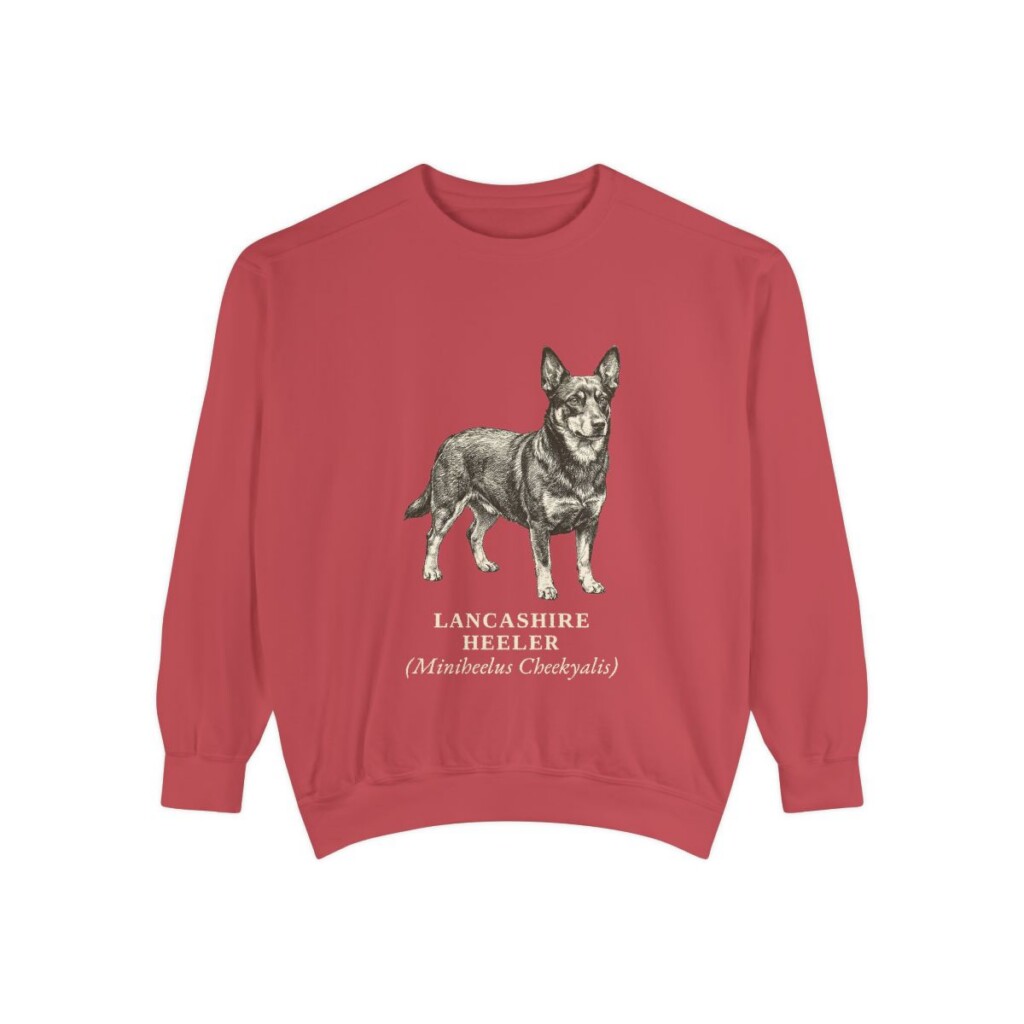 lancashire-heeler-sweatshirt-latin-crimson-1 Lancashire Heeler Latin Sweatshirt, Crimson, front view