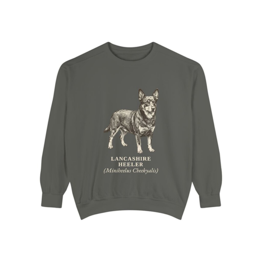 lancashire-heeler-sweatshirt-latin-pepper-1 Lancashire Heeler Latin Sweatshirt, Pepper, front view