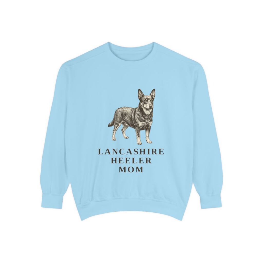 Lancashire Heeler Mom Sweatshirt, Chambray, front view