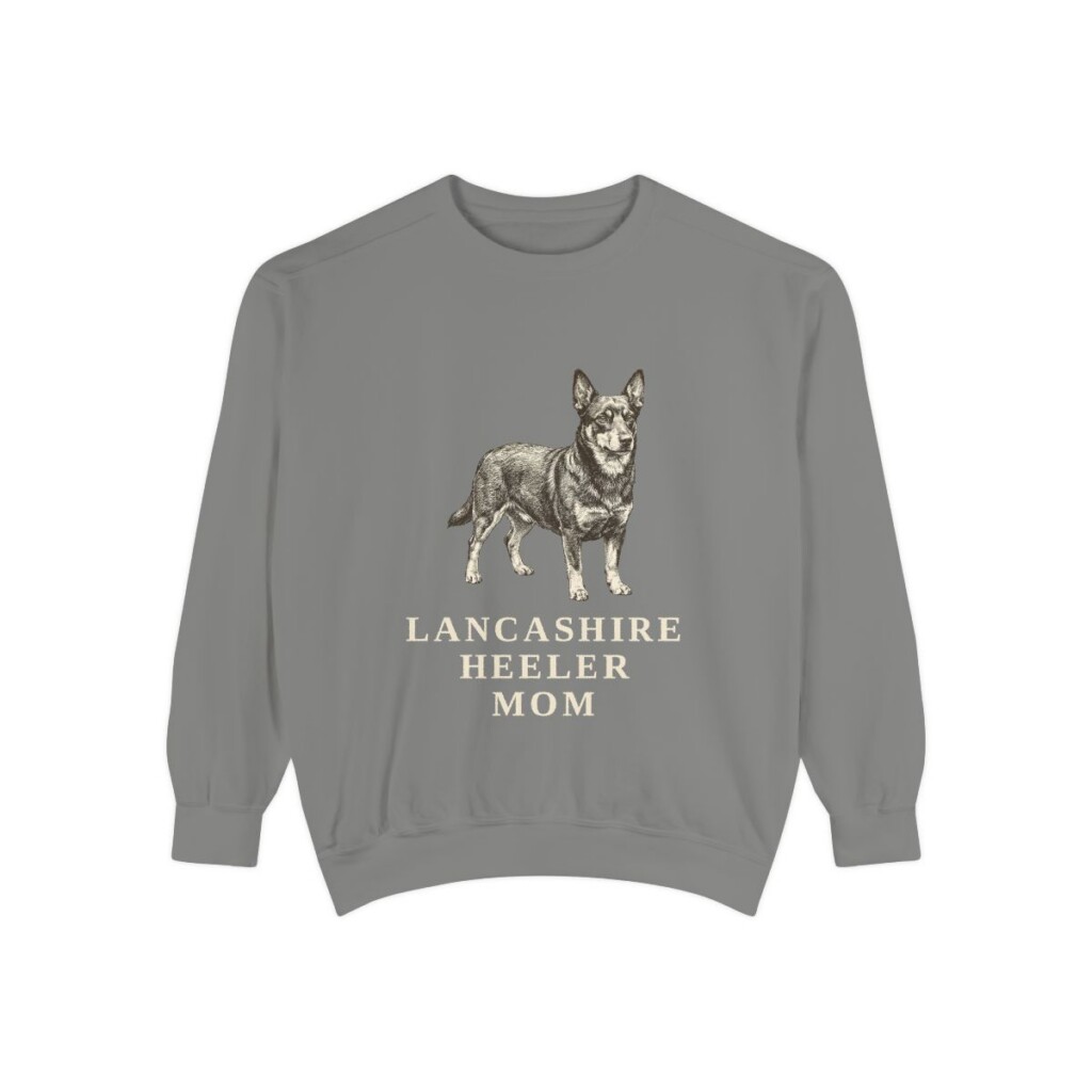Lancashire Heeler Mom Sweatshirt, Grey, front view