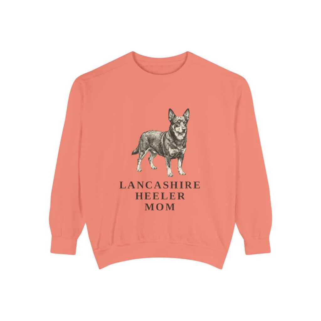 Lancashire Heeler Mom Sweatshirt, Terracotta, front view
