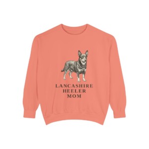 Lancashire Heeler Mom Sweatshirt, Terracotta, front view