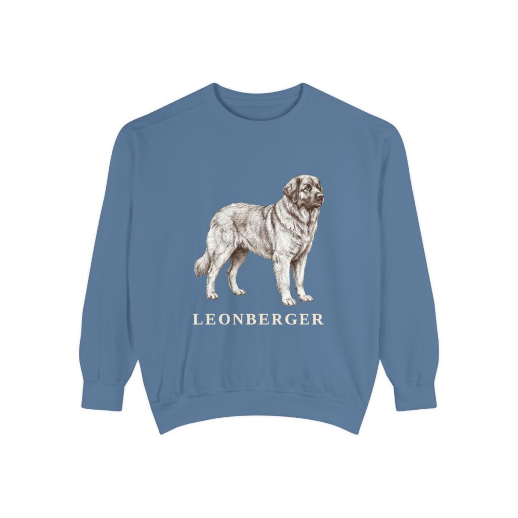 Leonberger Sweatshirt, Blue Jean, front view