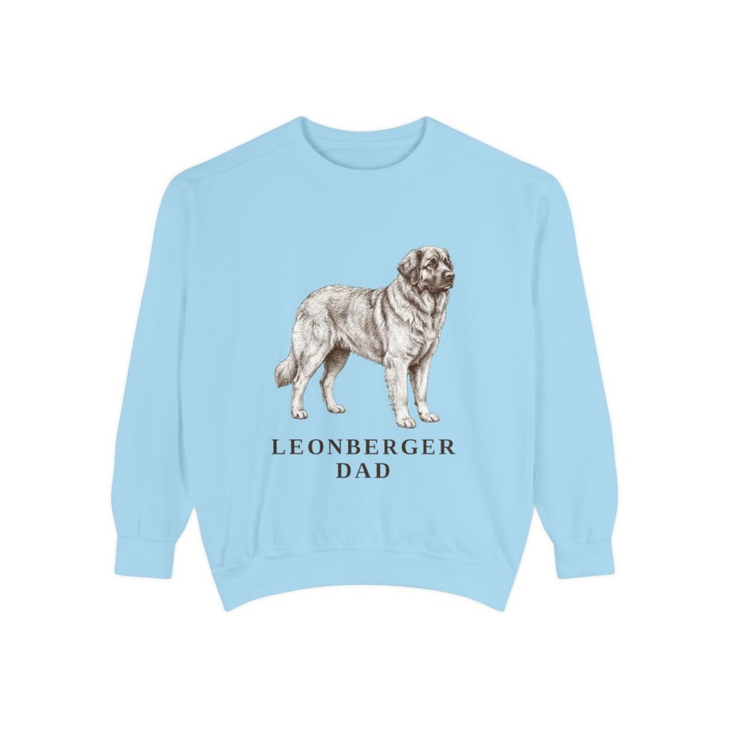 Leonberger Dad Sweatshirt, Chambray, front view