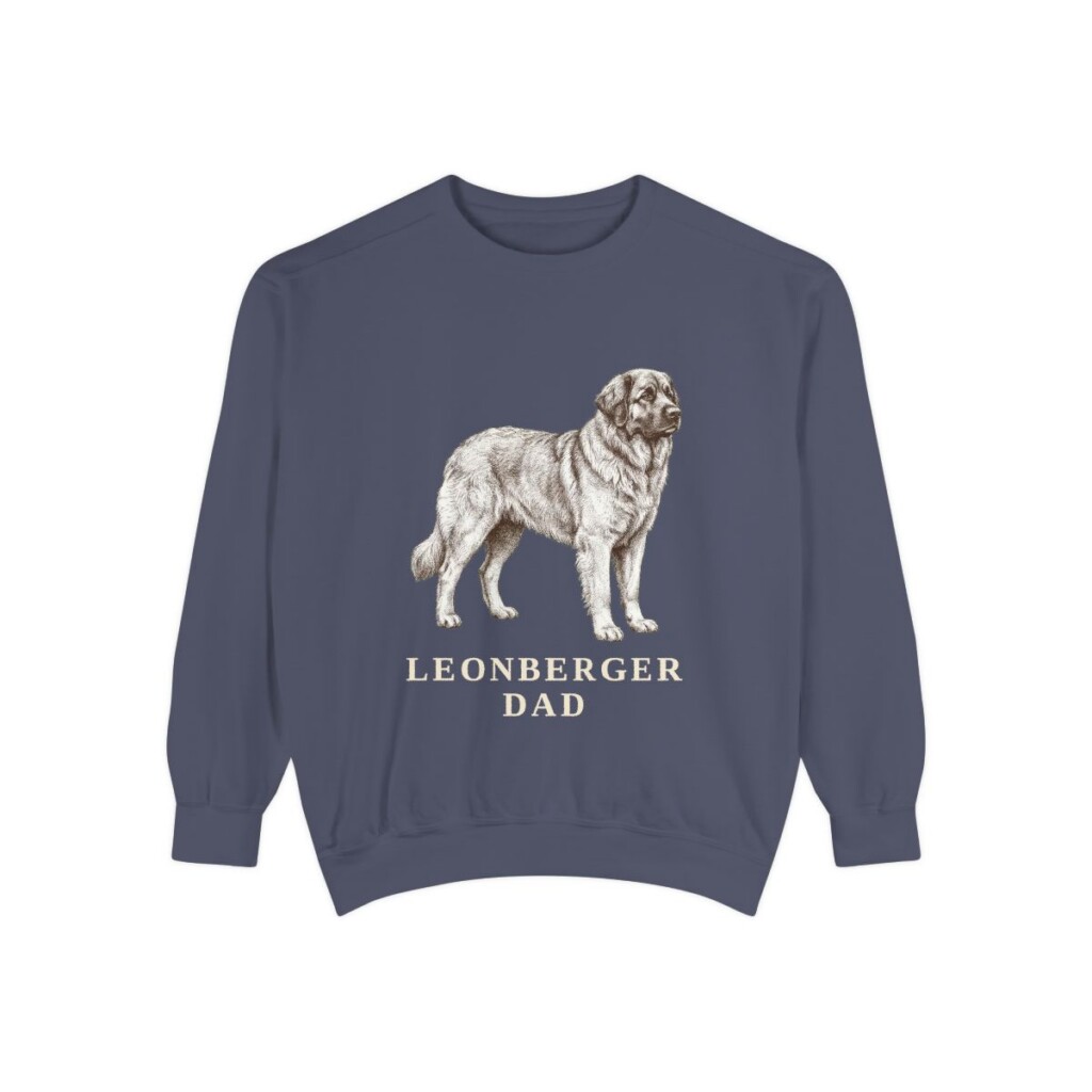 Leonberger Dad Sweatshirt, Denim, front view