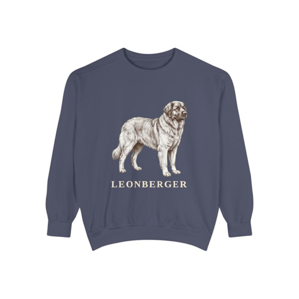 Leonberger Sweatshirt, Denim, front view