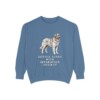 Leonberger Humor Sweatshirt, Blue Jean, front view