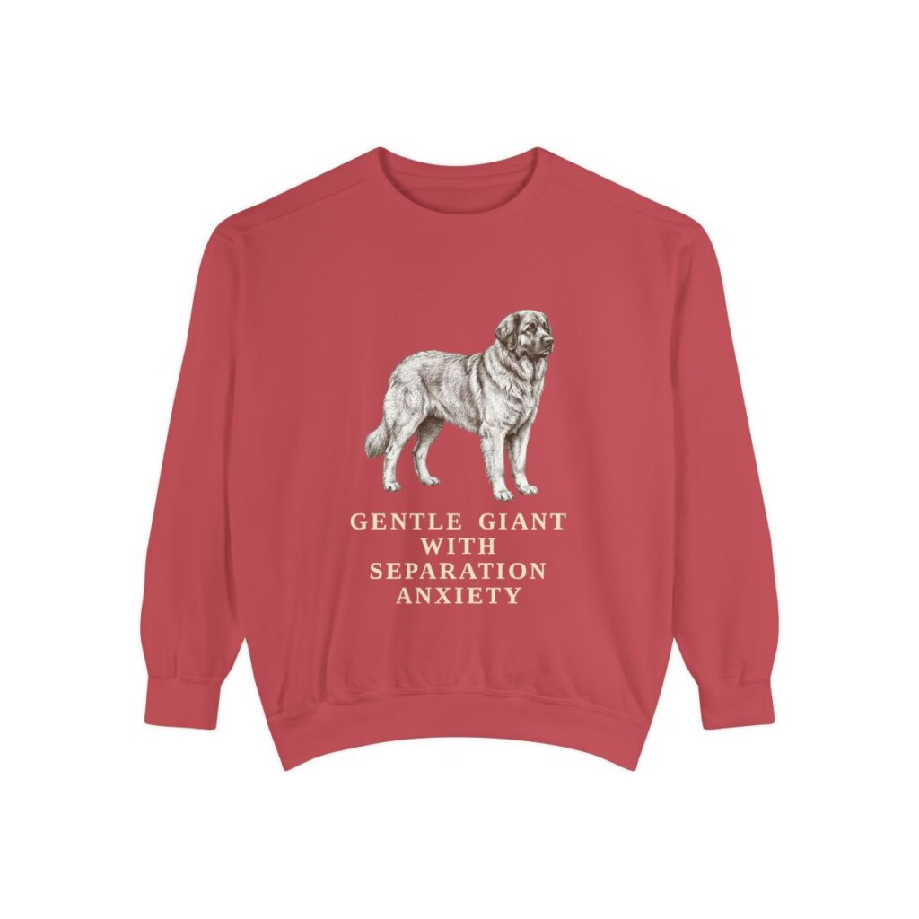 Leonberger Humor Sweatshirt, Crimson, front view