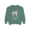 Leonberger Humor Sweatshirt, Light Green, front view