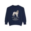 Leonberger Humor Sweatshirt, True Navy, front view