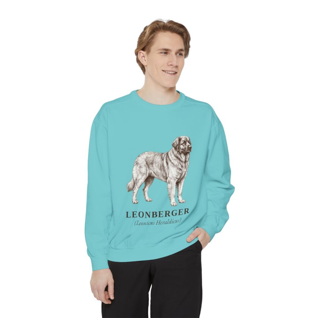 Leonberger Latin Sweatshirt, Chalky Mint, person 1 front
