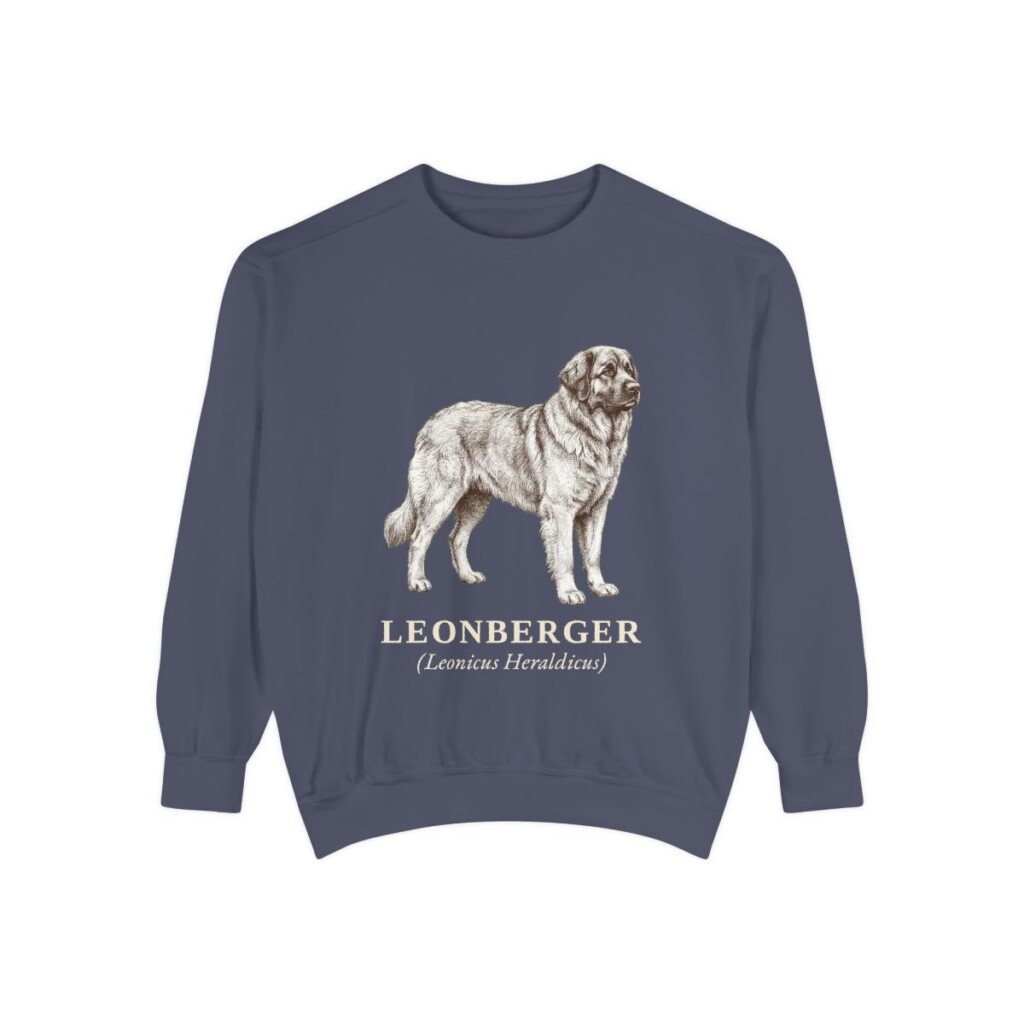 Leonberger Latin Sweatshirt, Denim, front view