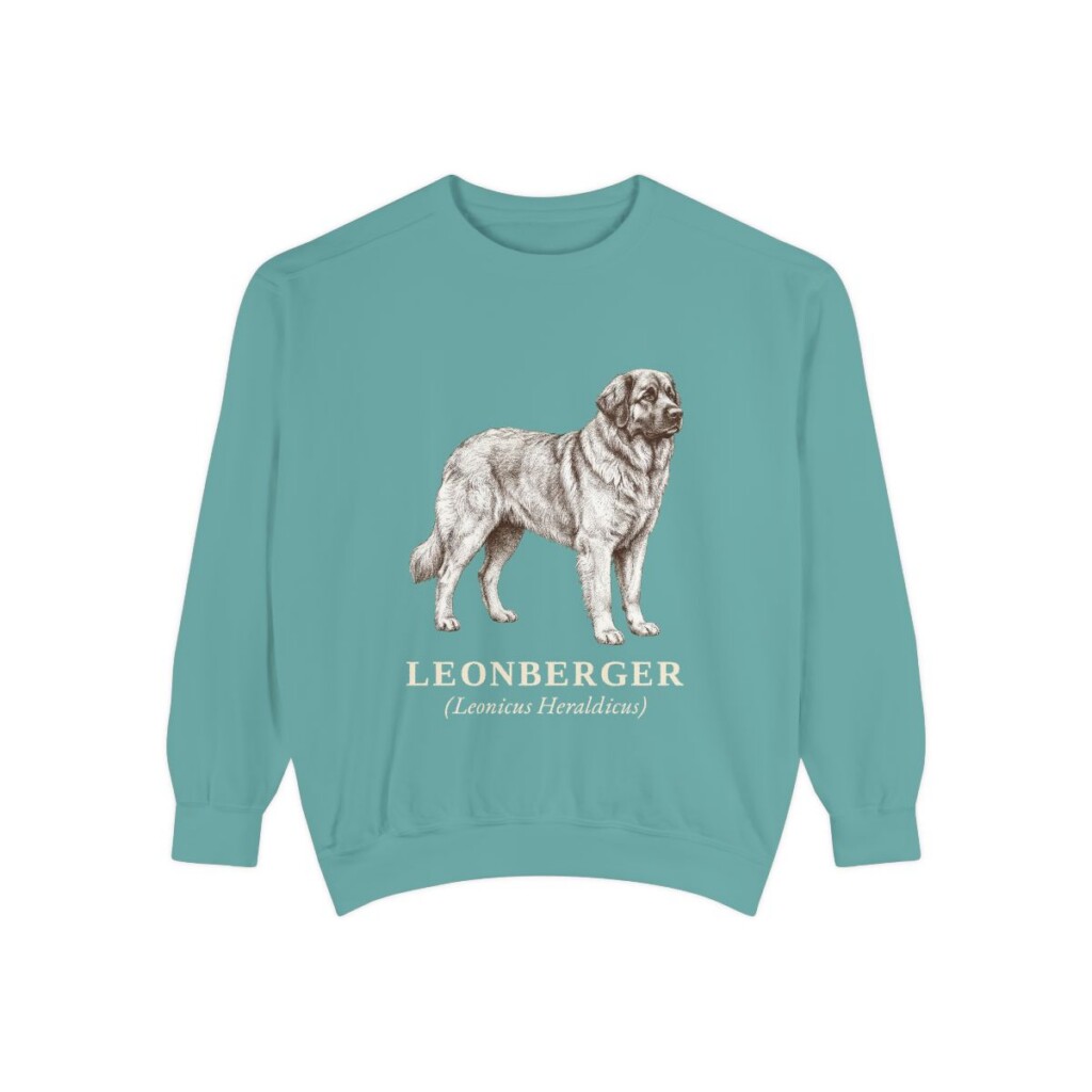 Leonberger Latin Sweatshirt, Seafoam, front view