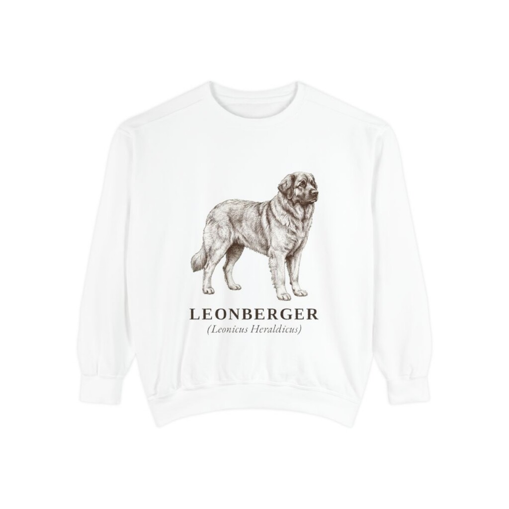 Leonberger Latin Sweatshirt, White, front view