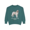 leonberger-sweatshirt-mom-blue-spruce Leonberger Mom Sweatshirt, Blue Spruce, front view