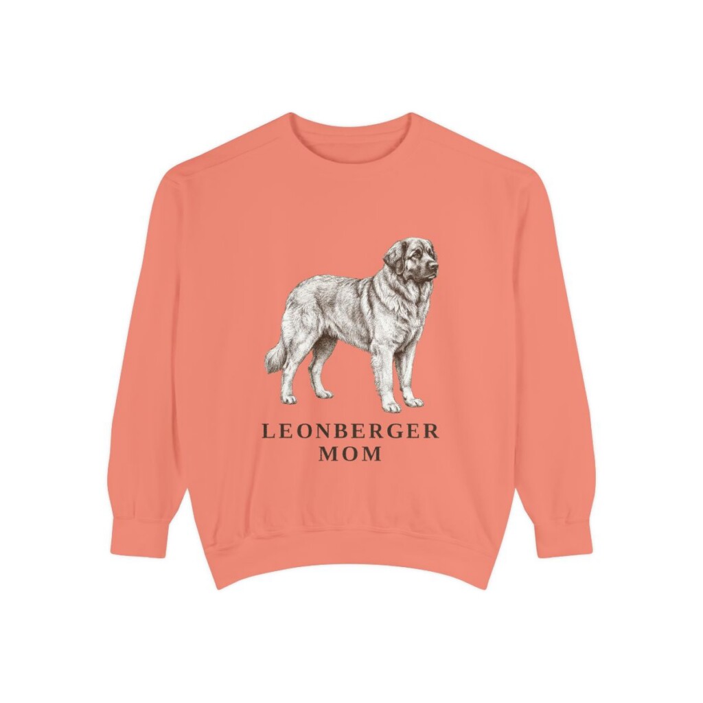 leonberger-sweatshirt-mom-terracotta Leonberger Mom Sweatshirt, Terracotta, front view