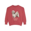 Lhasa Apso Sweatshirt, Crimson, front view