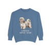 Lhasa Apso Dad Sweatshirt, Blue Jean, front view