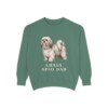 Lhasa Apso Dad Sweatshirt, Light Green, front view