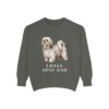 Lhasa Apso Dad Sweatshirt, Pepper, front view