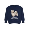 Lhasa Apso Dad Sweatshirt, True Navy, front view