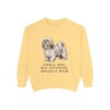 Lhasa Apso Humor Sweatshirt, Butter, front view