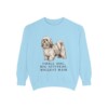 Lhasa Apso Humor Sweatshirt, Chambray, front view